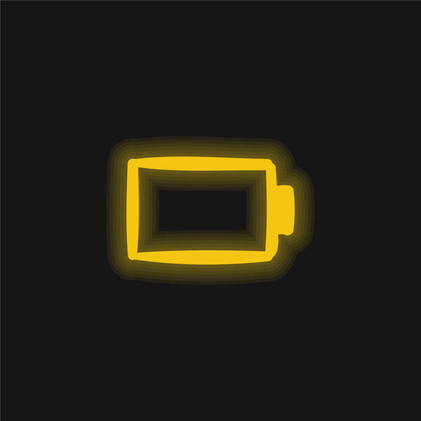 Желтый светящийся значок батареи