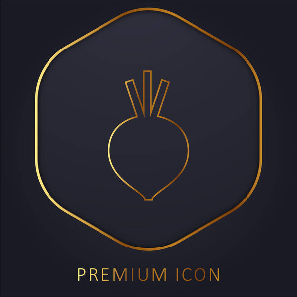 Beet golden line premium logo or icon