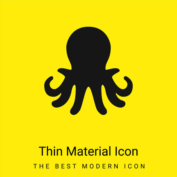 Aquarium Octopus minimal bright yellow material icon