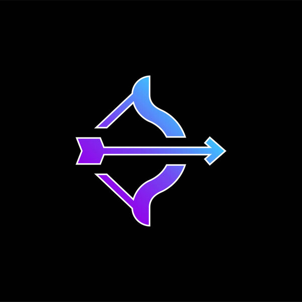 Archery blue gradient vector icon