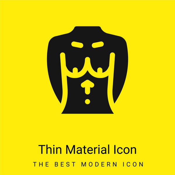 Значок минимального ярко-желтого материала груди