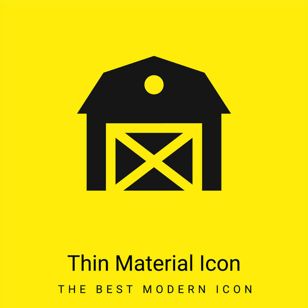 Barn minimal bright yellow material icon