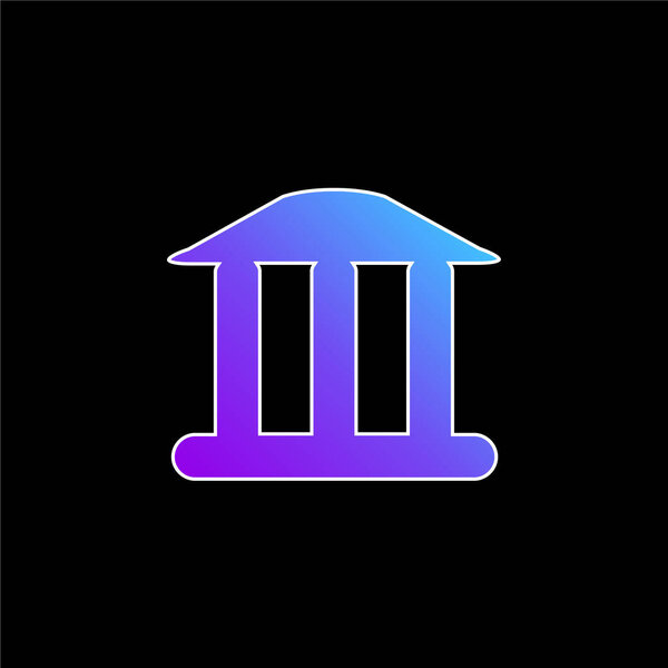 Antique Temple blue gradient vector icon