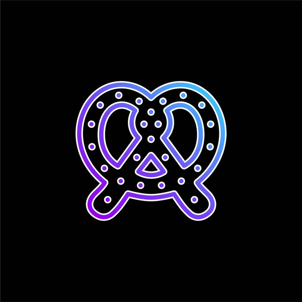 Big Pretzel blue gradient vector icon