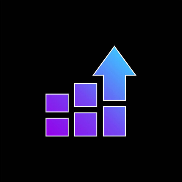 Значок синего градиента диаграммы