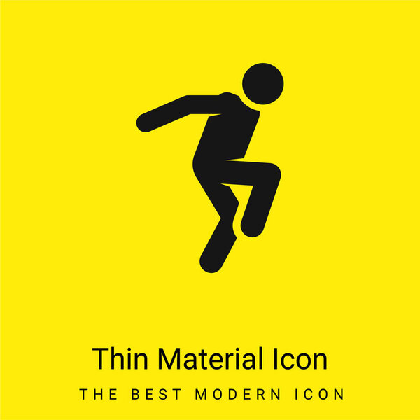 Breakdance minimal bright yellow material icon