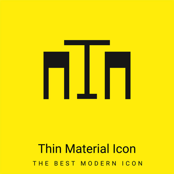 Bar minimal bright yellow material icon