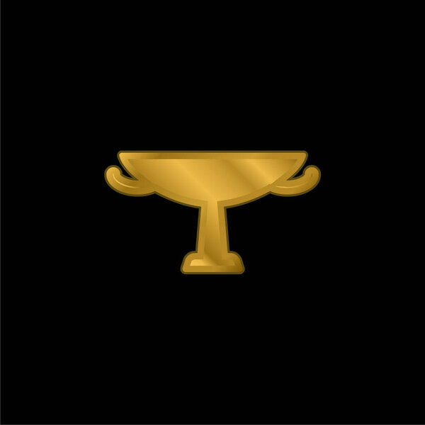 Позолоченная амфора металлическая икона или вектор логотипа