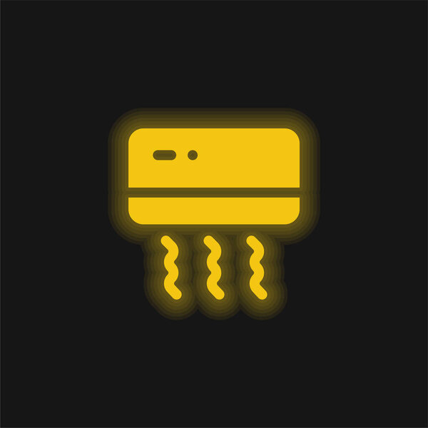 Желтый светящийся значок кондиционера