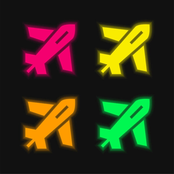 Иконка светящегося неонового вектора