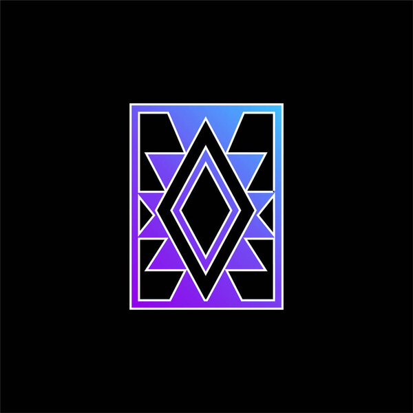 Artisanal Rug Of Mexico blue gradient vector icon