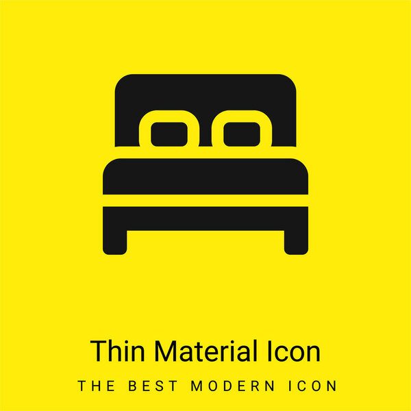 Bed minimal bright yellow material icon