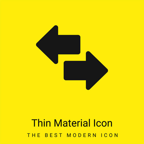 Arrows minimal bright yellow material icon