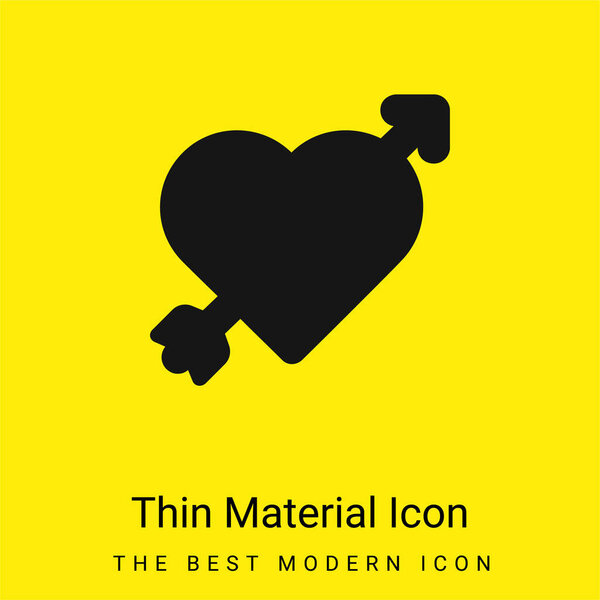 Arrow minimal bright yellow material icon