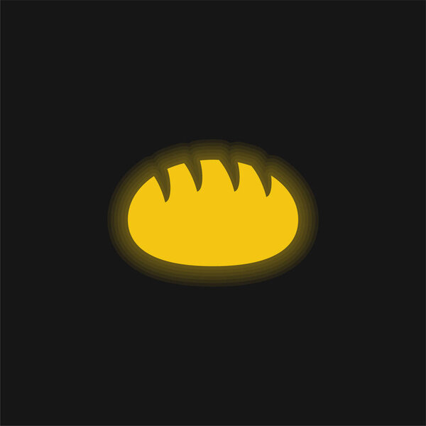 Желтый светящийся неоновый значок