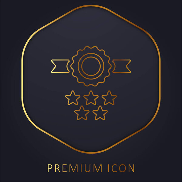 Значок золотой линии премиум логотип или значок