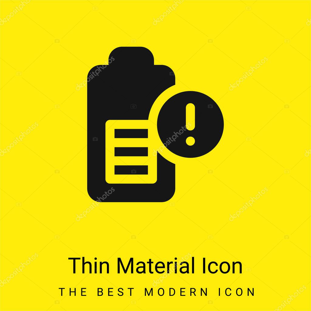 Battery Level minimal bright yellow material icon