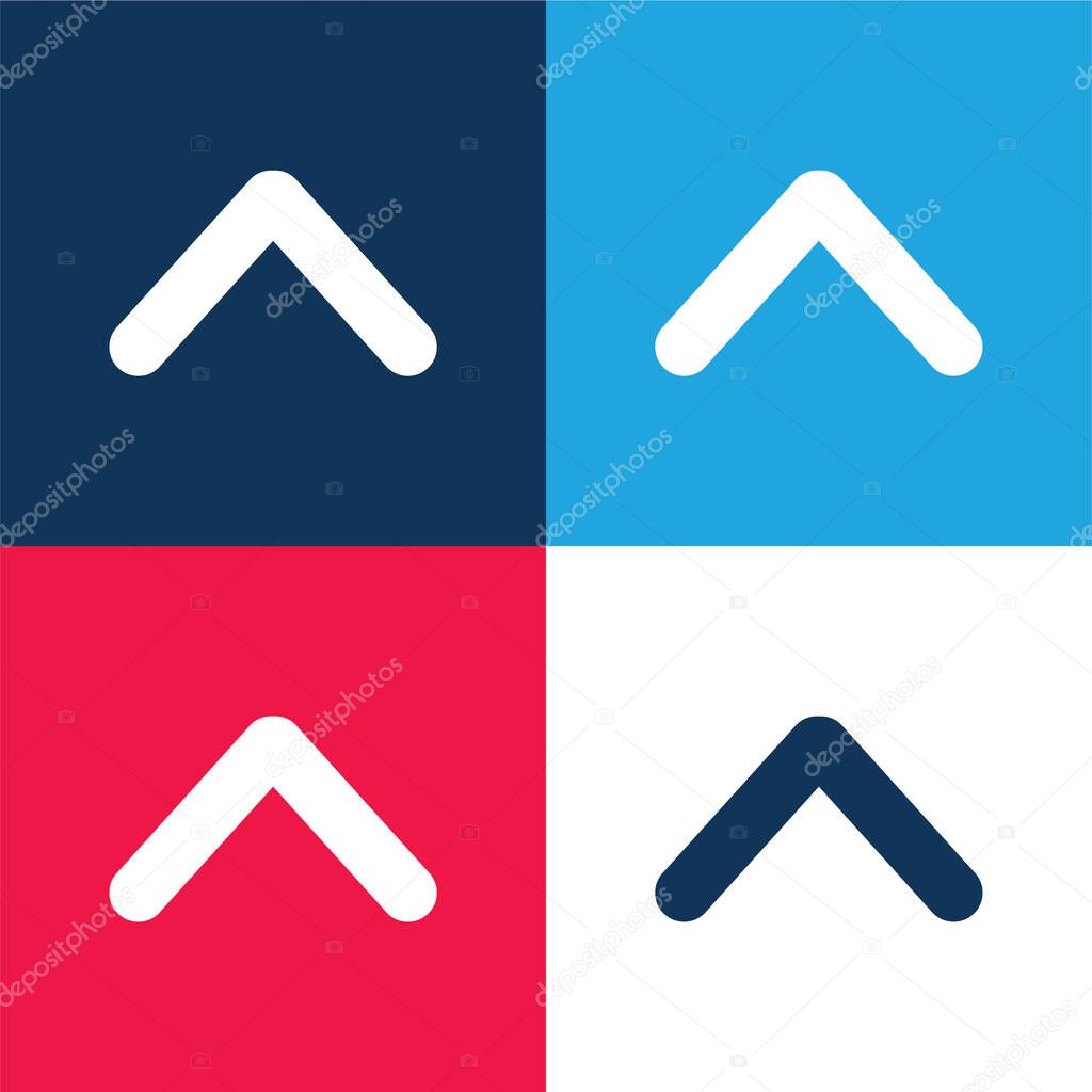 Ascendant Arrow blue and red four color minimal icon set