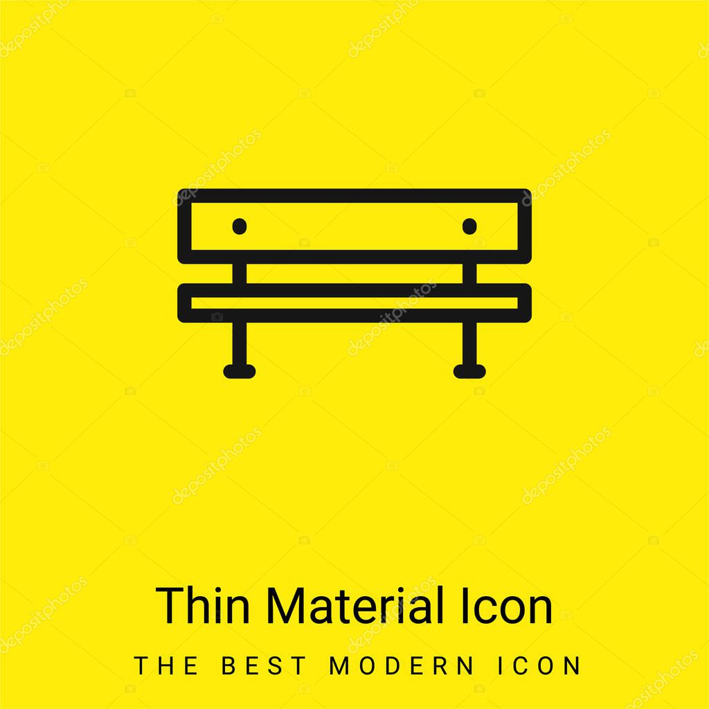Bench minimal bright yellow material icon