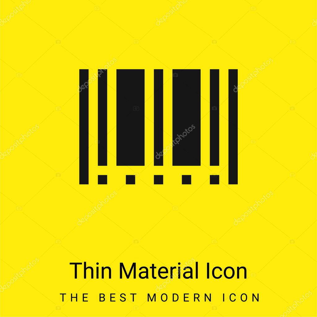 Barcode minimal bright yellow material icon
