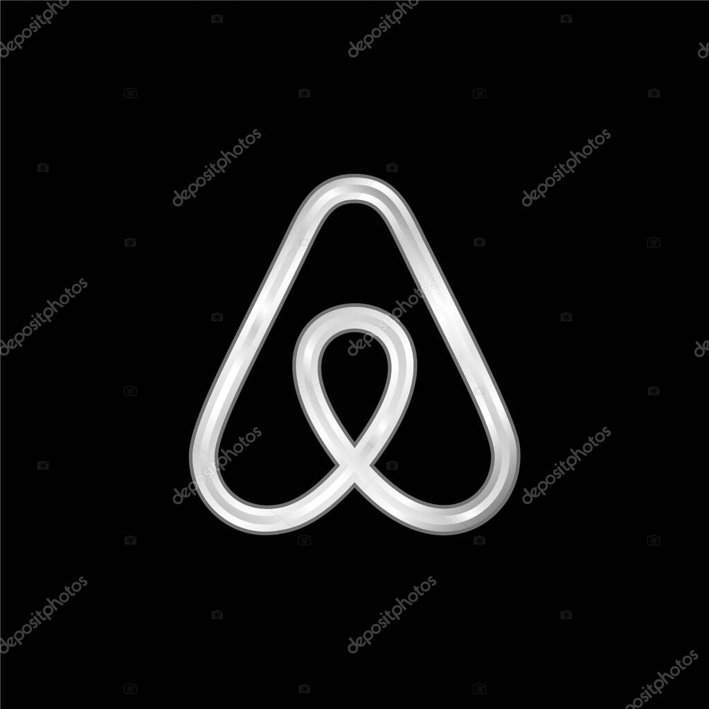 Airbnb silver plated metallic icon