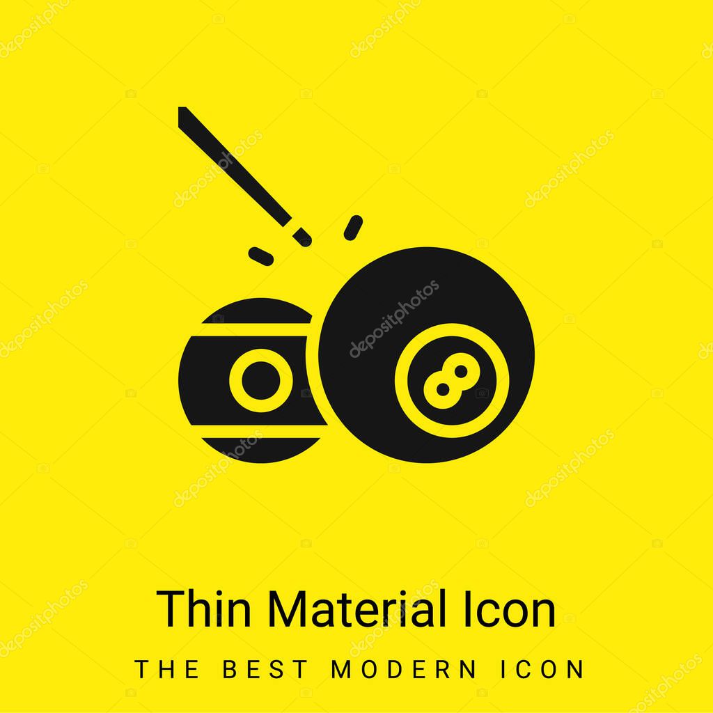 Ball Pool minimal bright yellow material icon