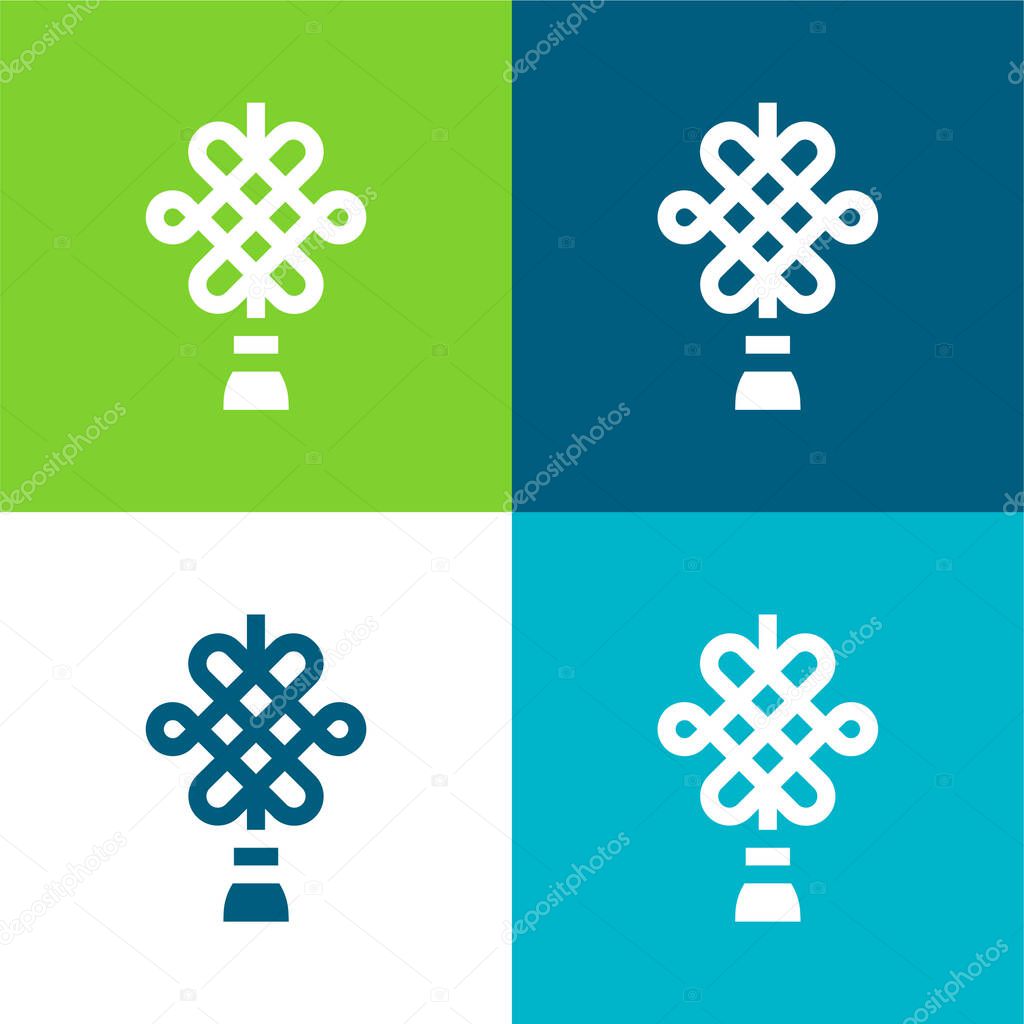 Amulet Flat four color minimal icon set