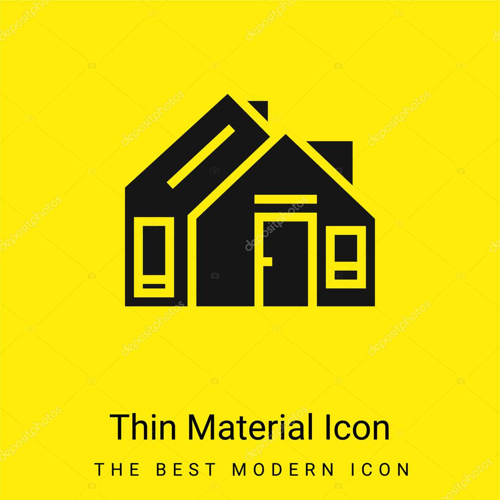 Address minimal bright yellow material icon