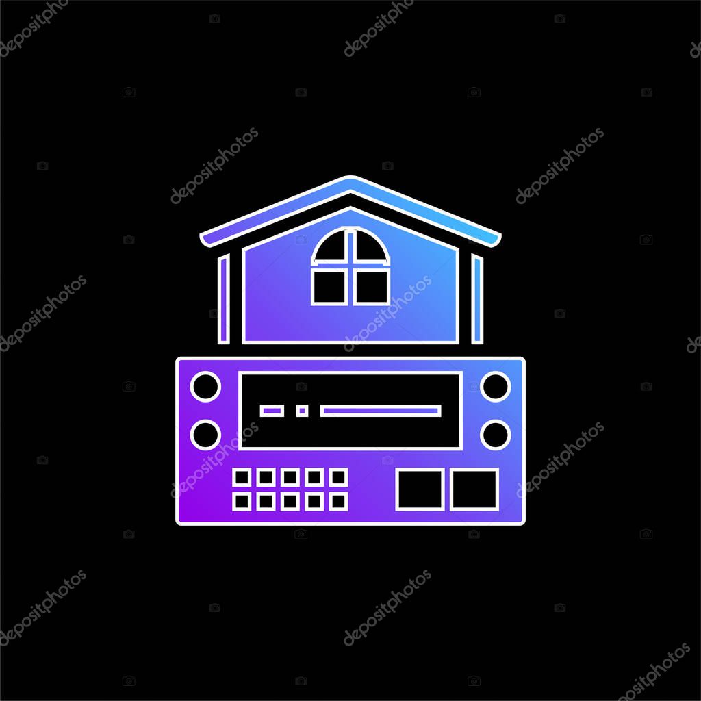 Alarm System blue gradient vector icon