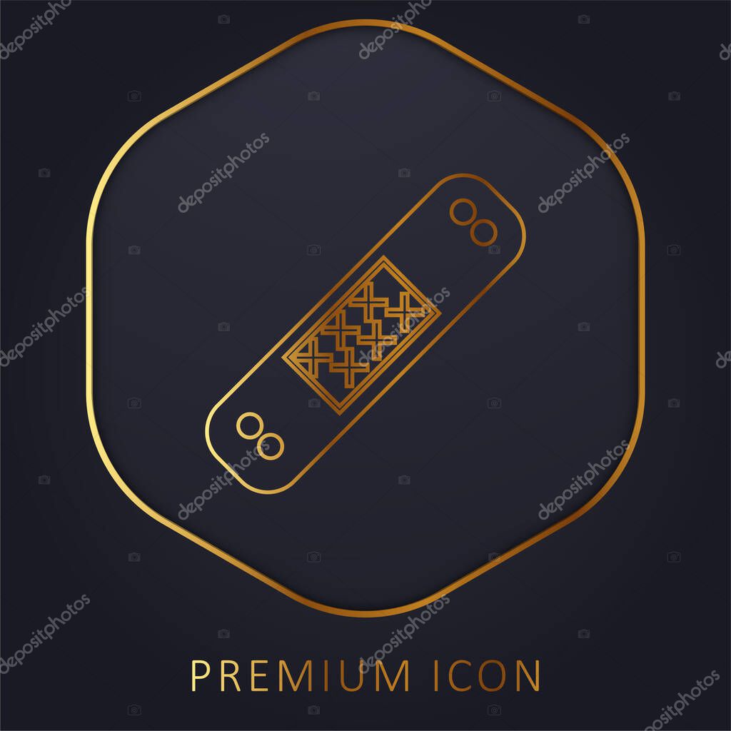 Band Aid golden line premium logo or icon