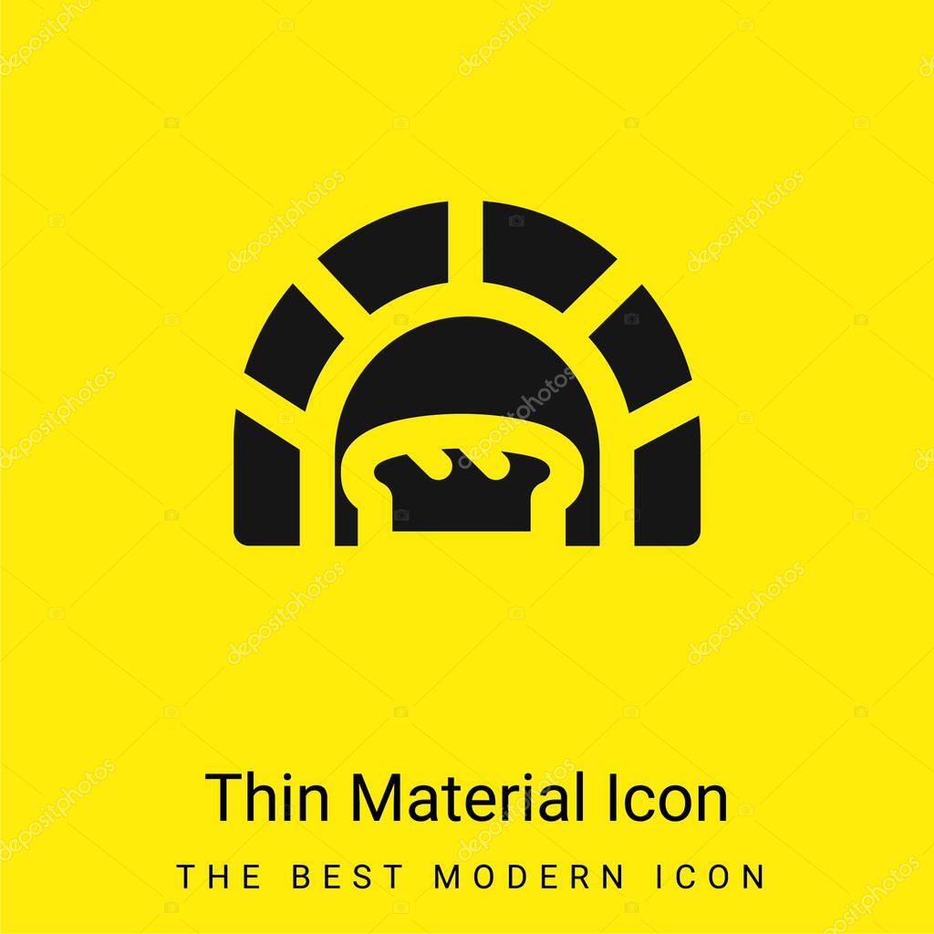 Bread Oven minimal bright yellow material icon