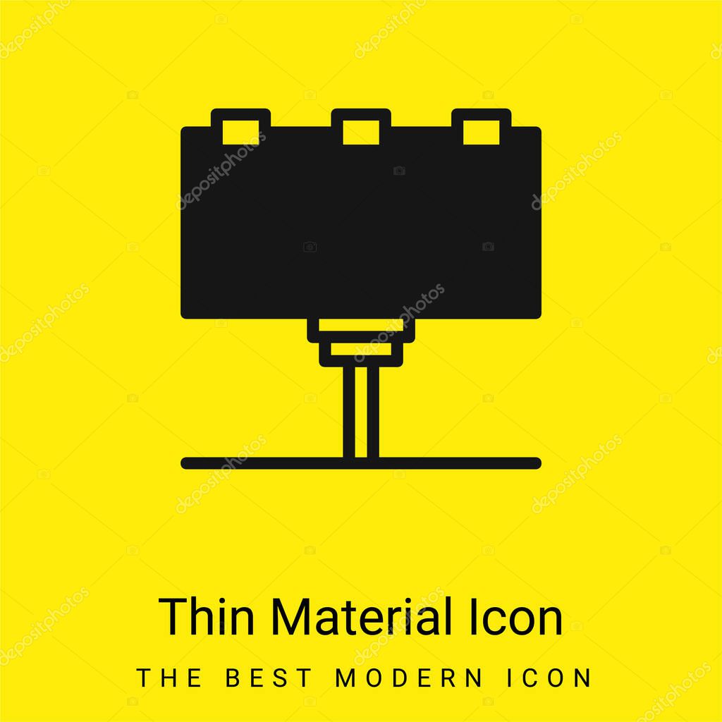 Billboard minimal bright yellow material icon