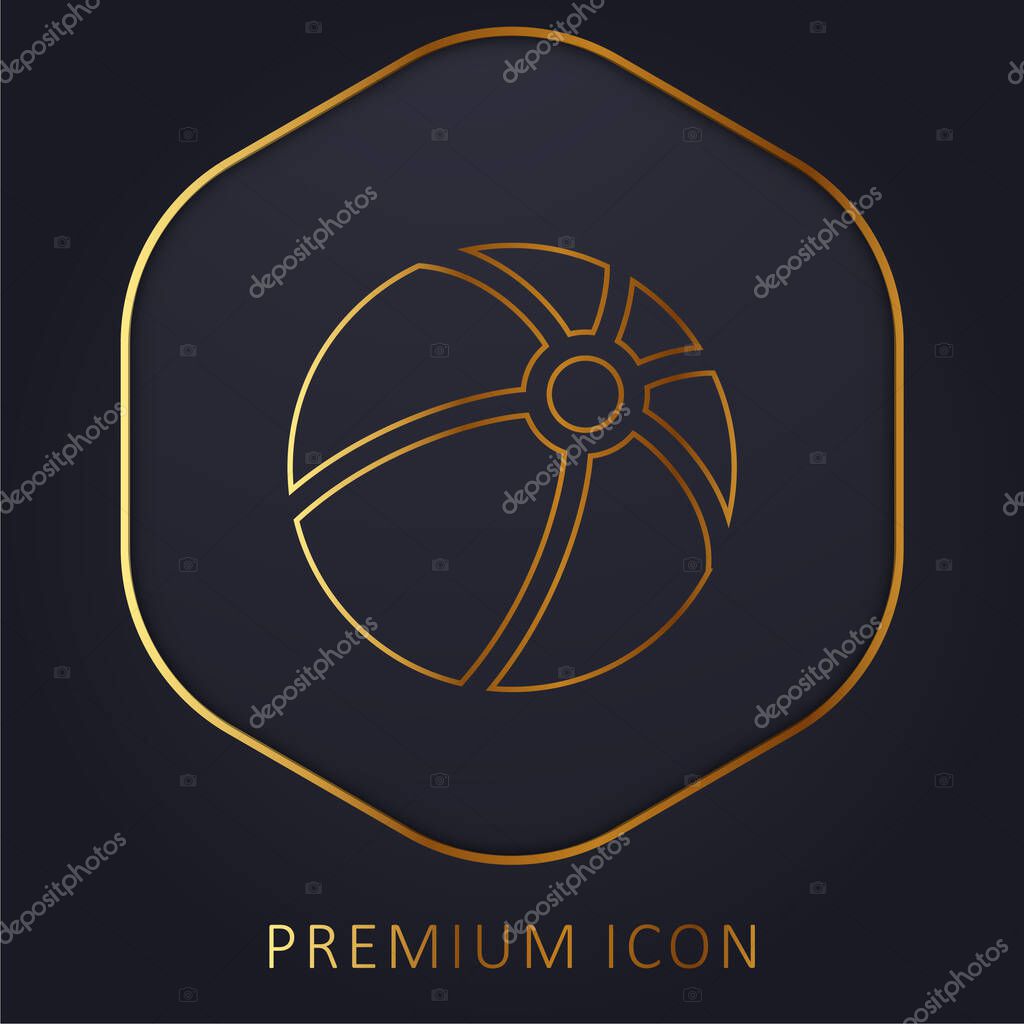 Ball golden line premium logo or icon