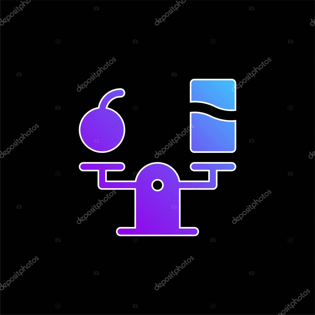 Balanced Diet blue gradient vector icon