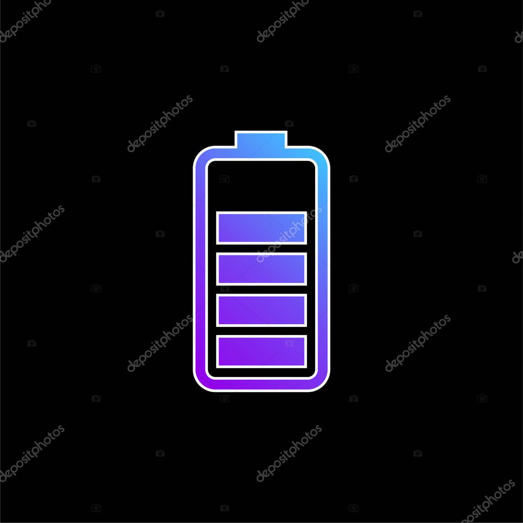 Battery Status blue gradient vector icon
