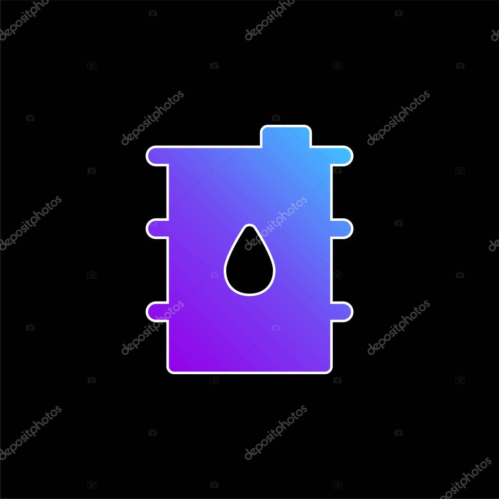 Barrel blue gradient vector icon