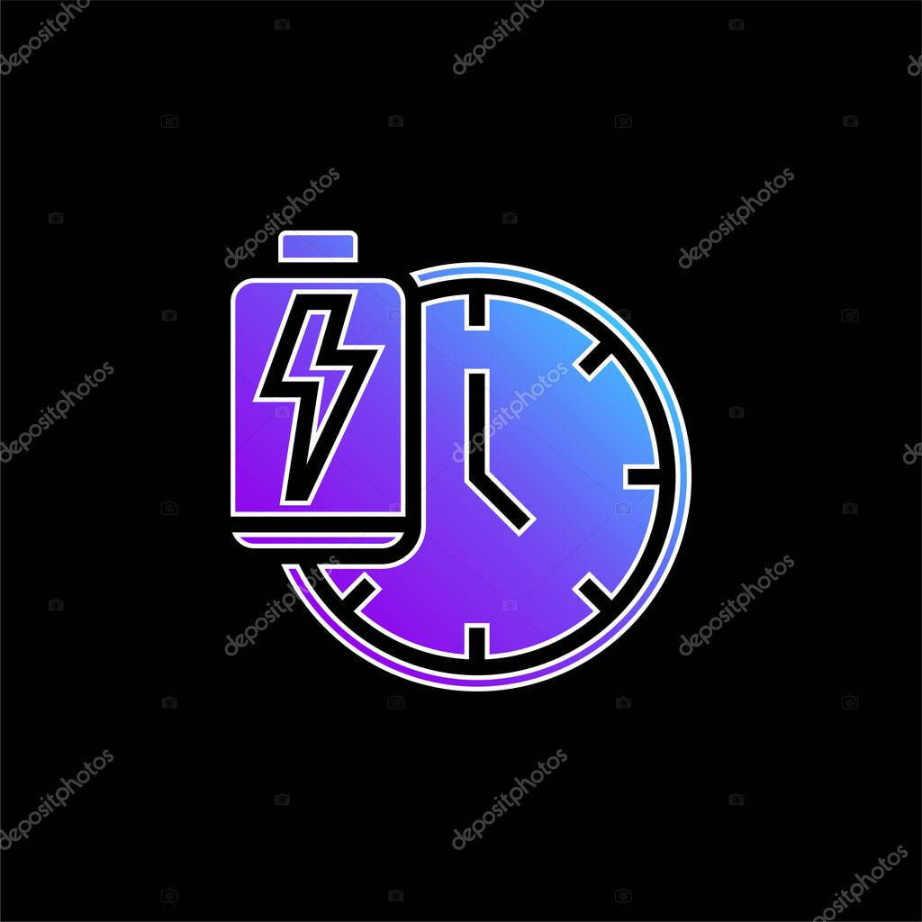 Battery blue gradient vector icon