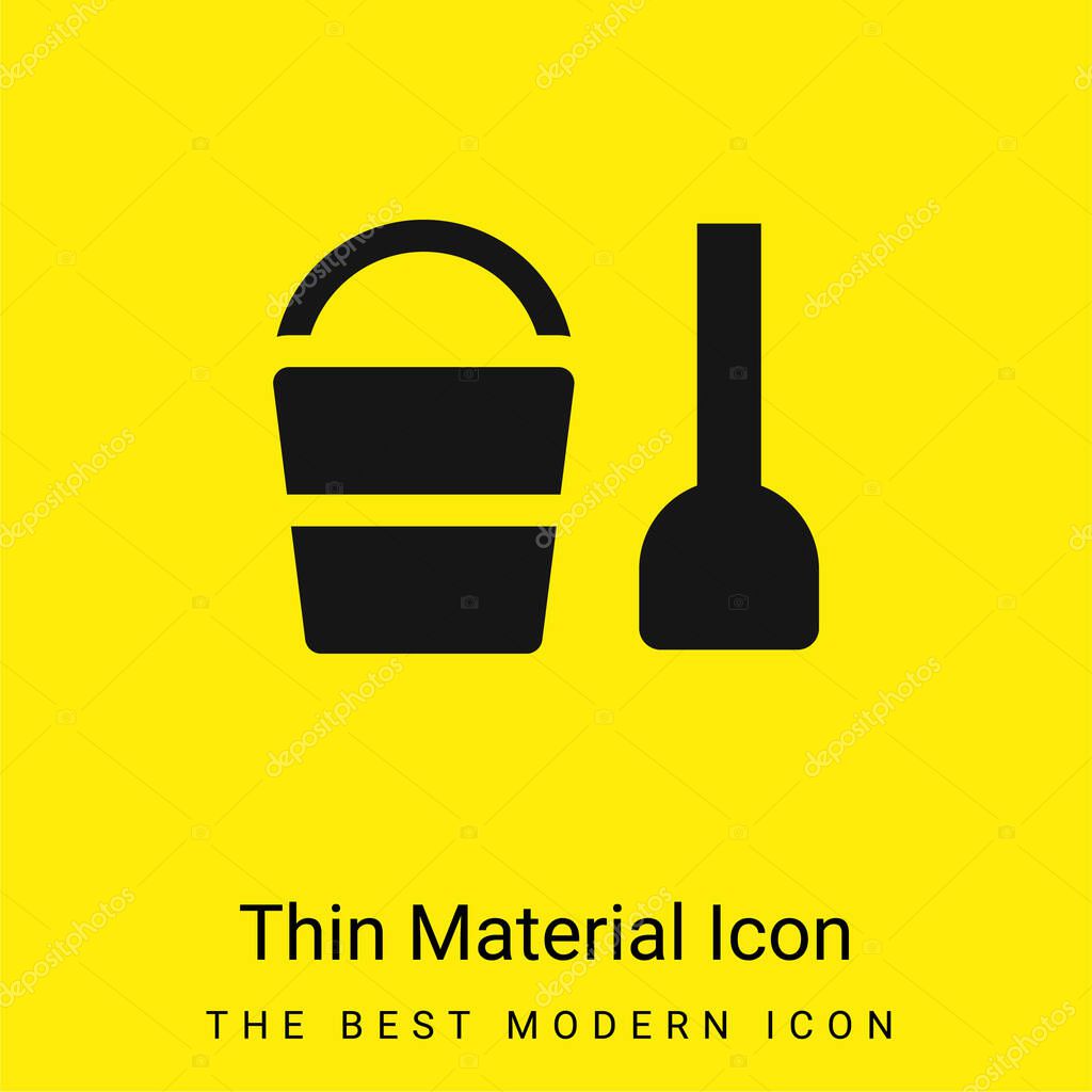 Beach Toy minimal bright yellow material icon