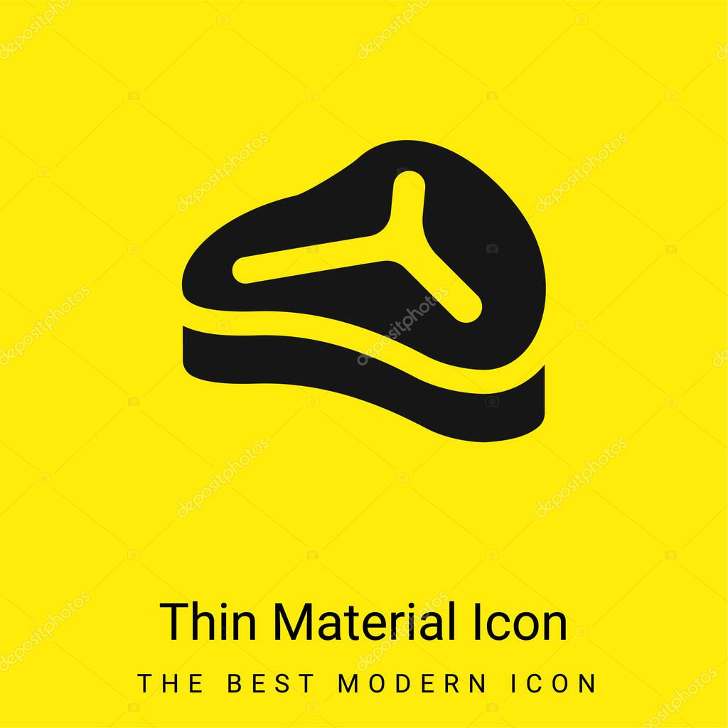 Big Steak minimal bright yellow material icon