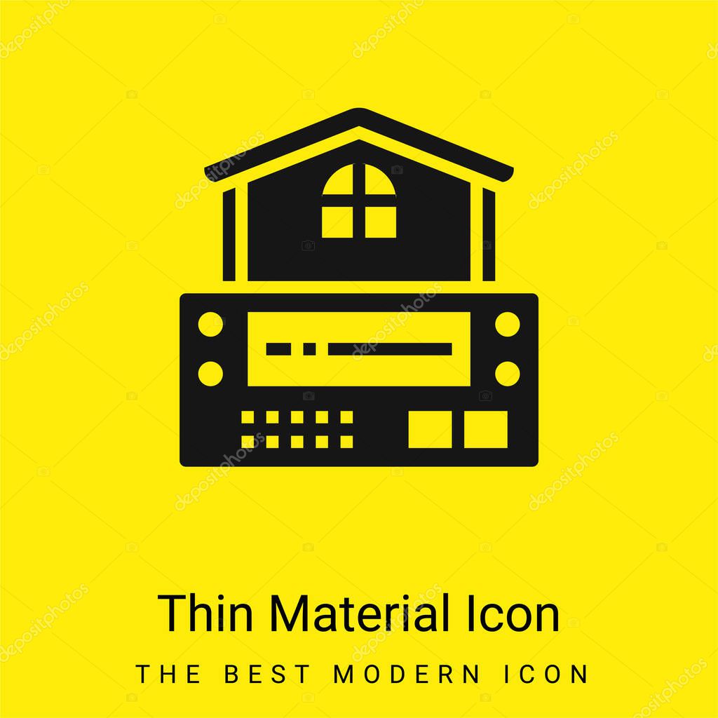 Alarm System minimal bright yellow material icon