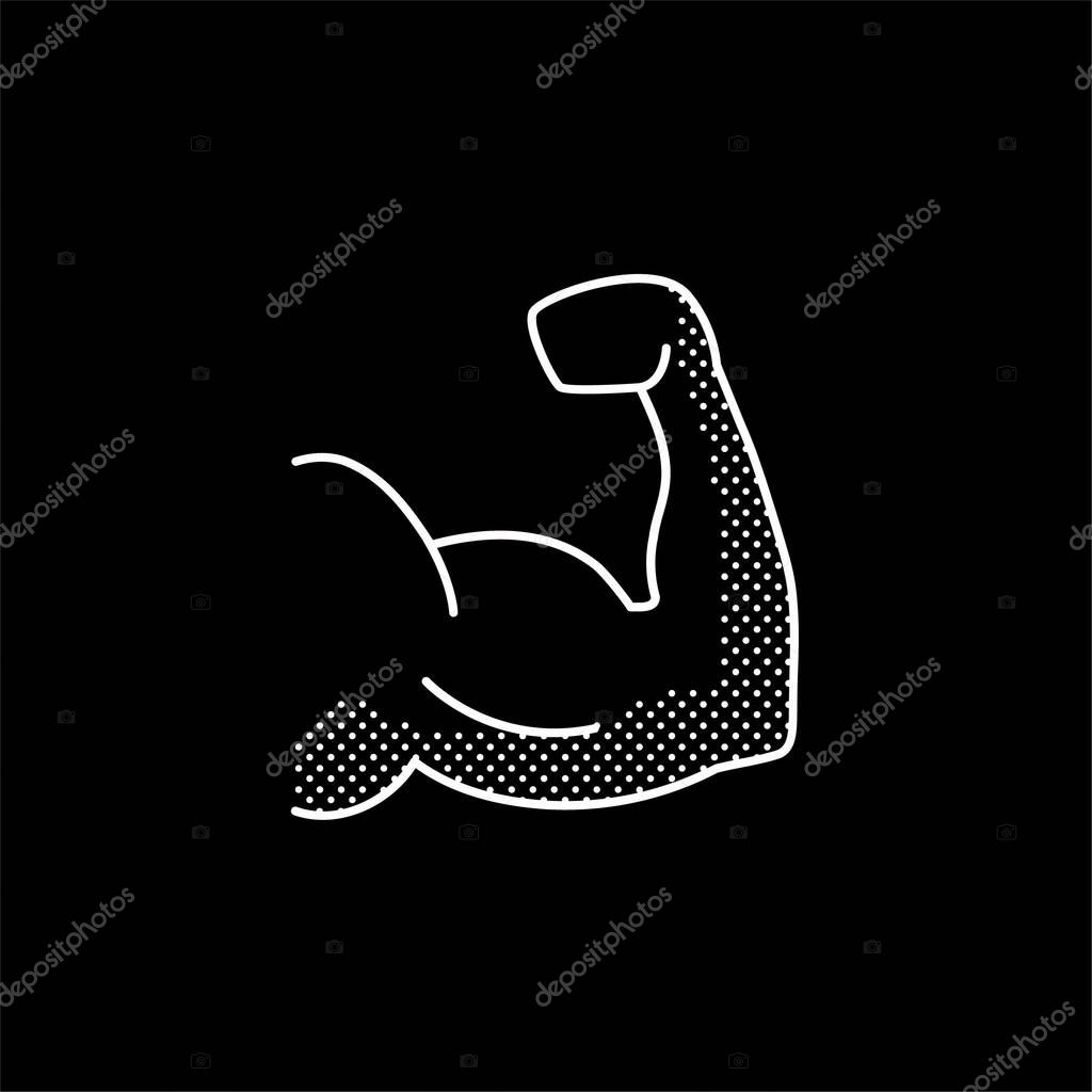 Biceps blue gradient vector icon