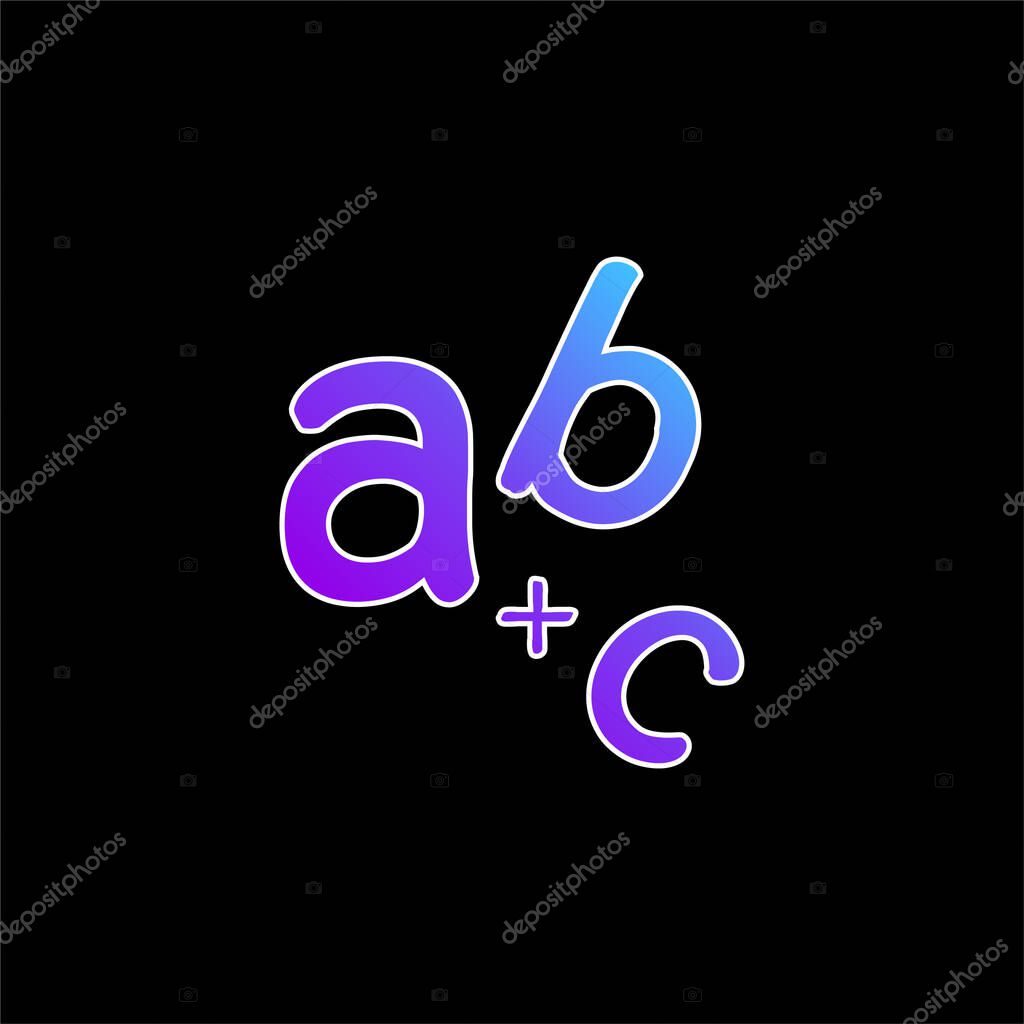 Alphabet blue gradient vector icon