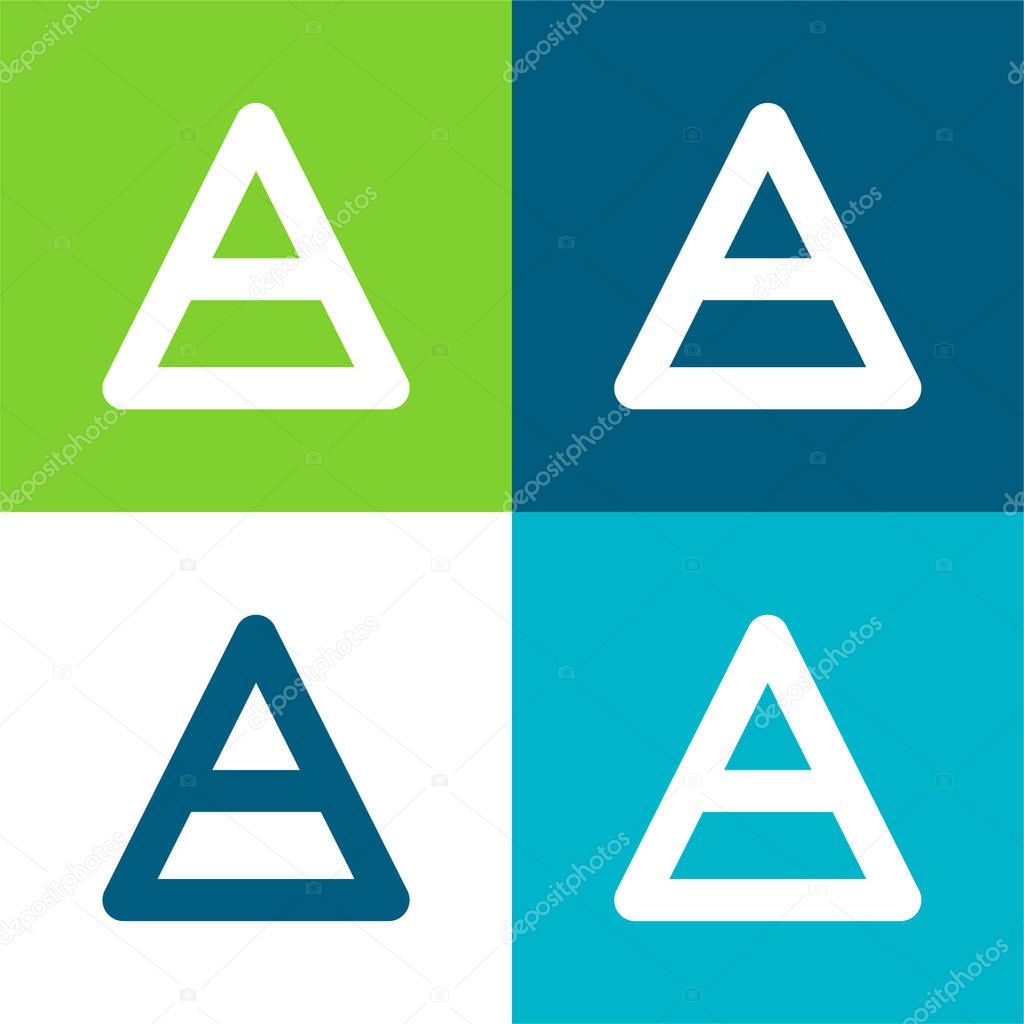 Air Symbol Flat four color minimal icon set