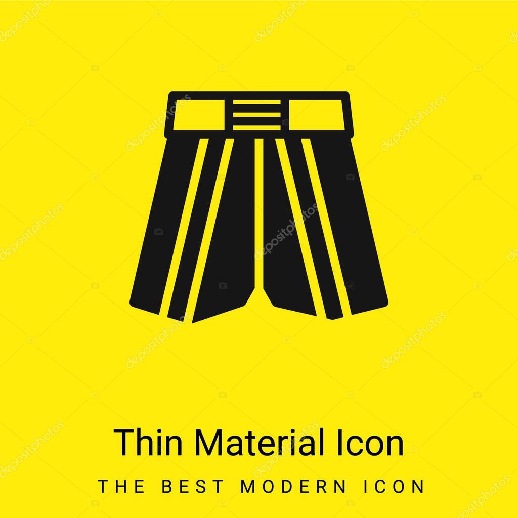 Boxing Shorts minimal bright yellow material icon