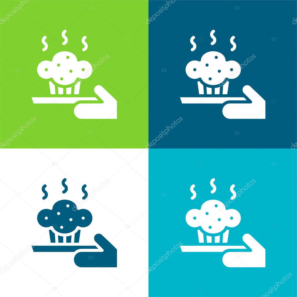 Baking Flat four color minimal icon set