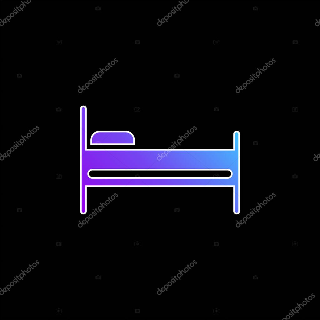 Bed blue gradient vector icon