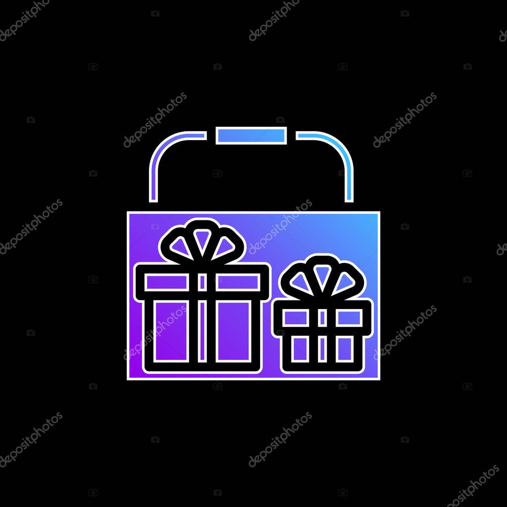 Bag blue gradient vector icon