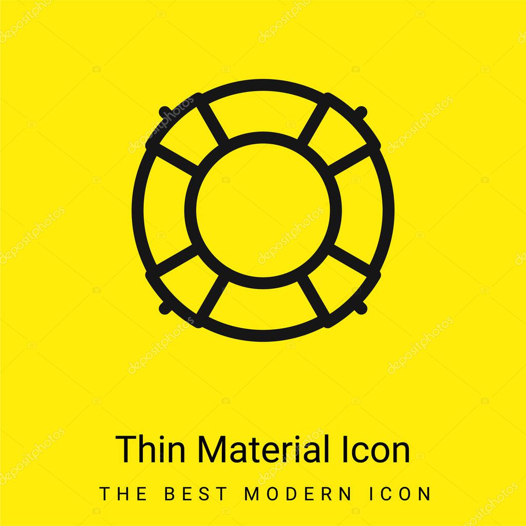 Big Lifesaver minimal bright yellow material icon
