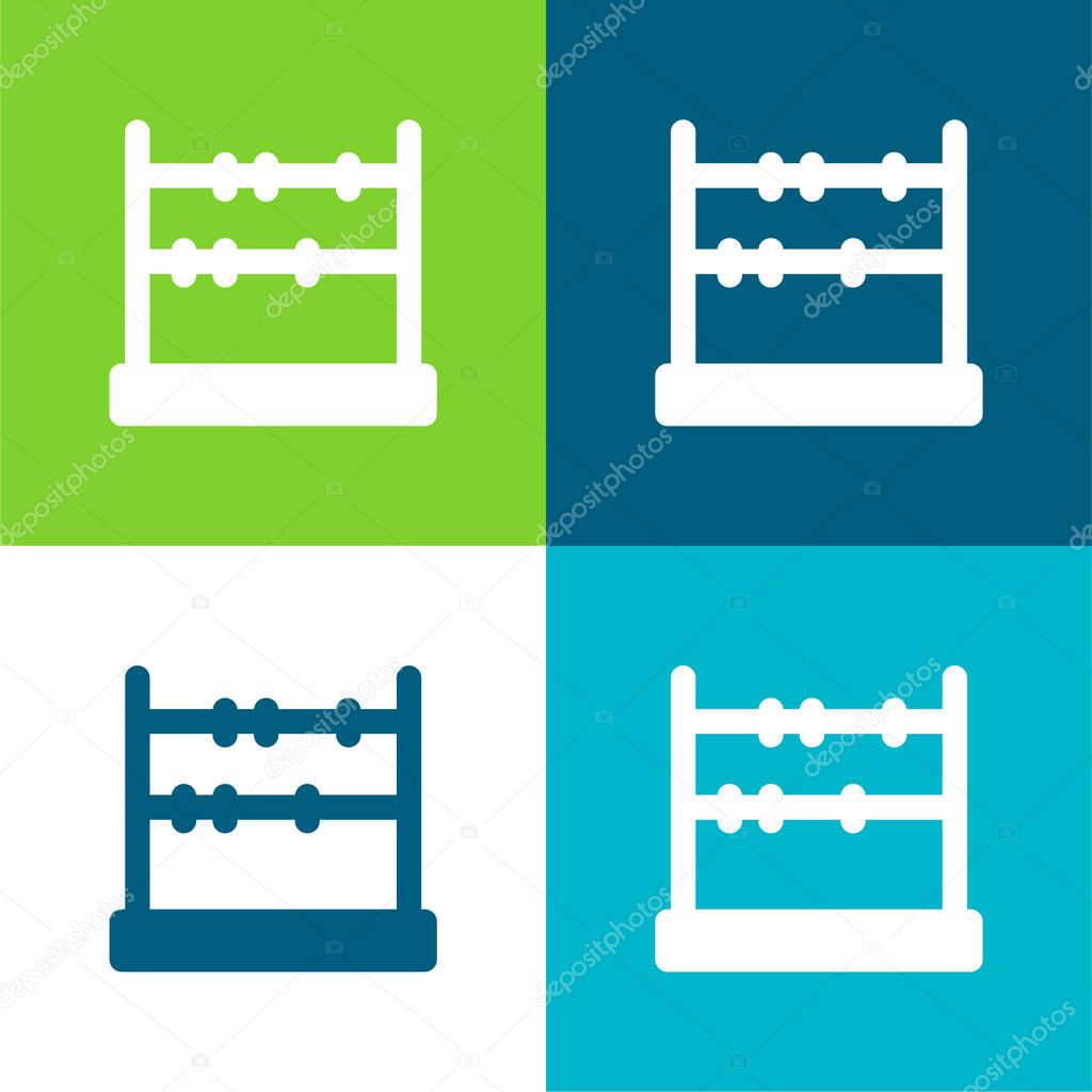 Abacus Flat four color minimal icon set