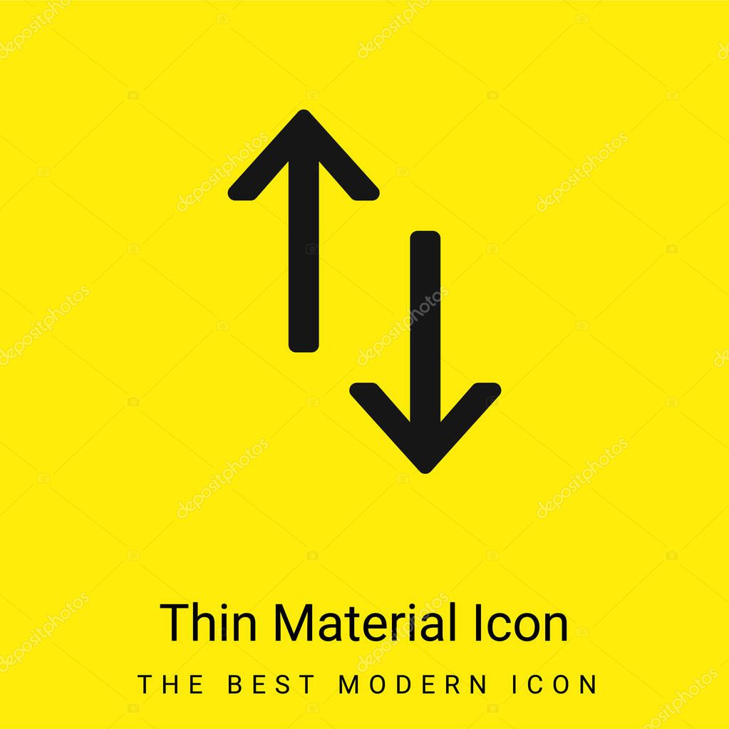 Arrows minimal bright yellow material icon